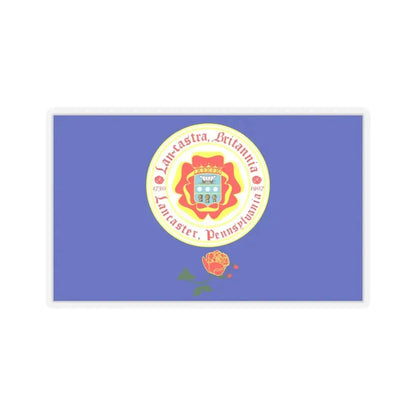 Flag of Lancaster, Pennsylvania - STICKER Vinyl Kiss-Cut Decal 4 Inch Transparent - The Sticker Space