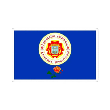Flag of Lancaster, Pennsylvania - STICKER Vinyl Kiss-Cut Decal 6 Inch White - The Sticker Space
