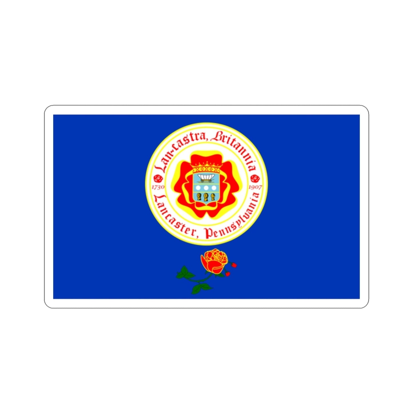 Flag of Lancaster Pennsylvania USA STICKER Vinyl Die-Cut Decal-2 Inch-The Sticker Space