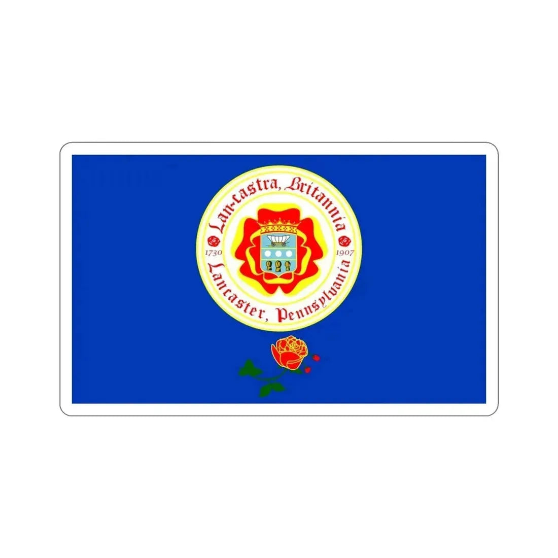 Flag of Lancaster Pennsylvania USA STICKER Vinyl Die-Cut Decal 4 Inch - The Sticker Space