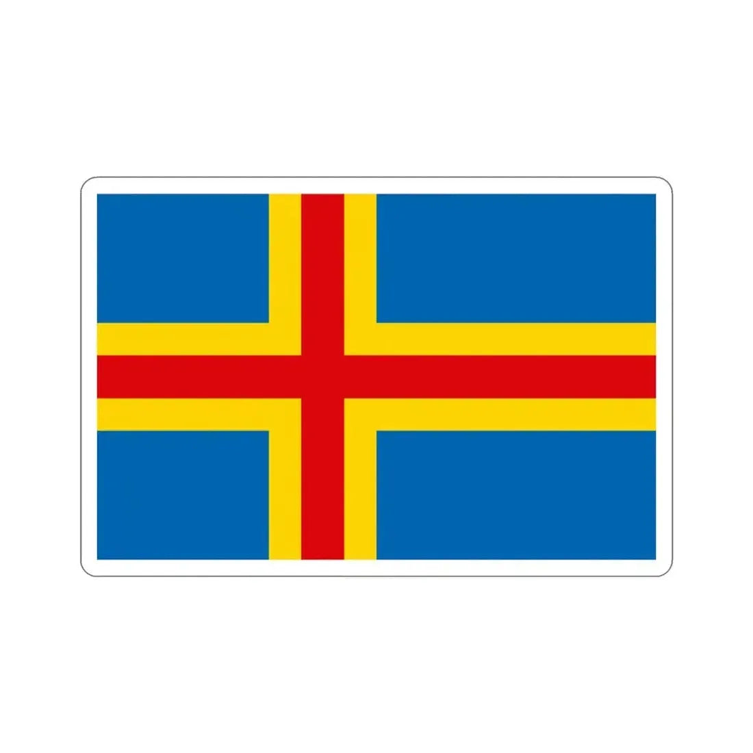 Flag of Åland STICKER Vinyl Die-Cut Decal 3 Inch - The Sticker Space