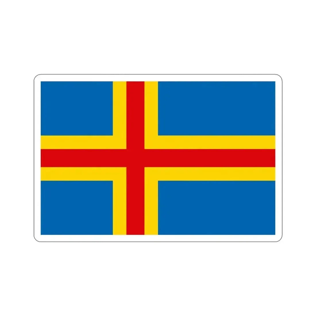 Flag of Åland STICKER Vinyl Die-Cut Decal 4 Inch - The Sticker Space