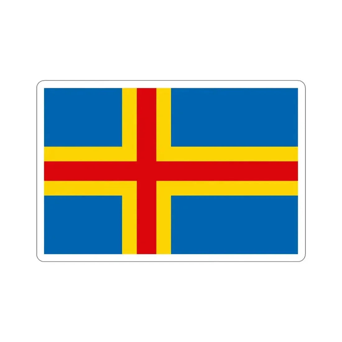 Flag of Åland STICKER Vinyl Die-Cut Decal 5 Inch - The Sticker Space