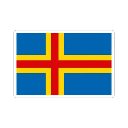 Flag of Åland STICKER Vinyl Die-Cut Decal 5 Inch - The Sticker Space