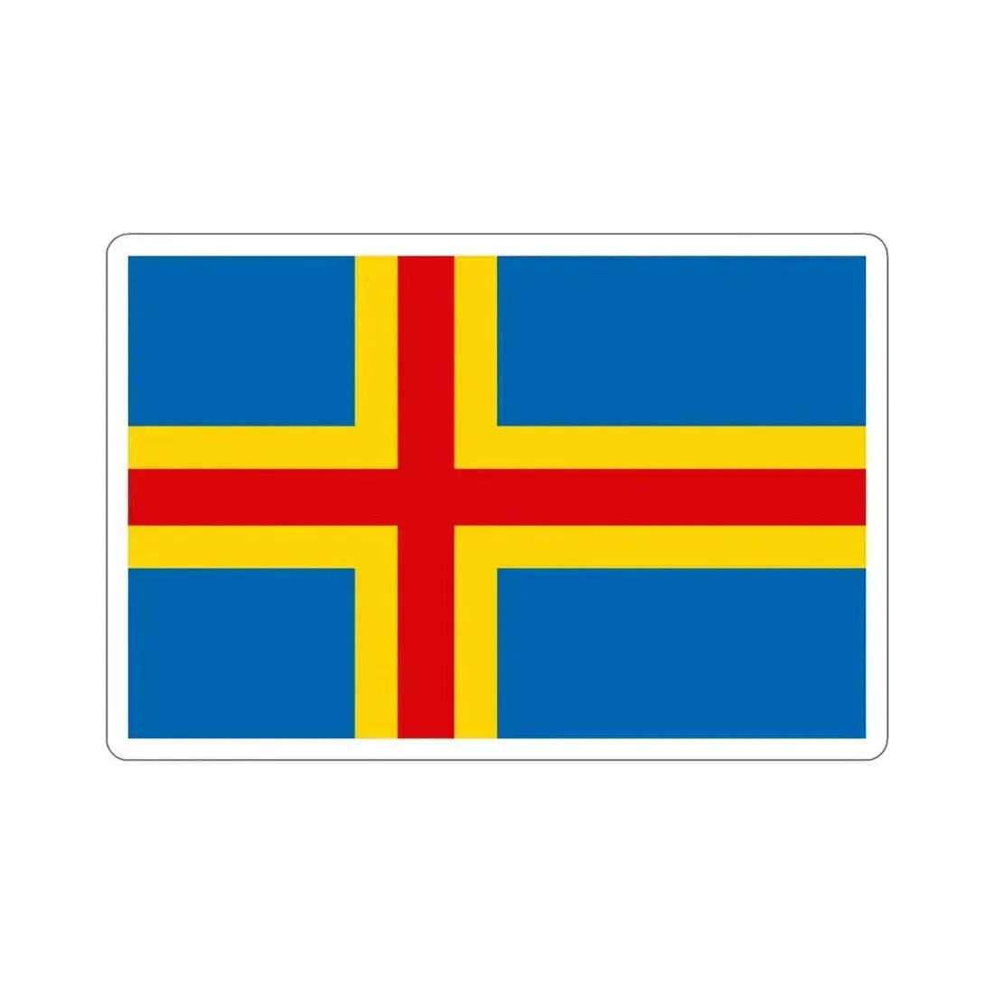 Flag of Åland STICKER Vinyl Die-Cut Decal 6 Inch - The Sticker Space