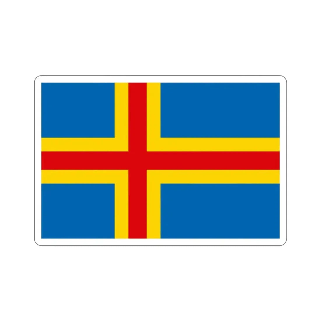 Flag of Åland STICKER Vinyl Die-Cut Decal - The Sticker Space