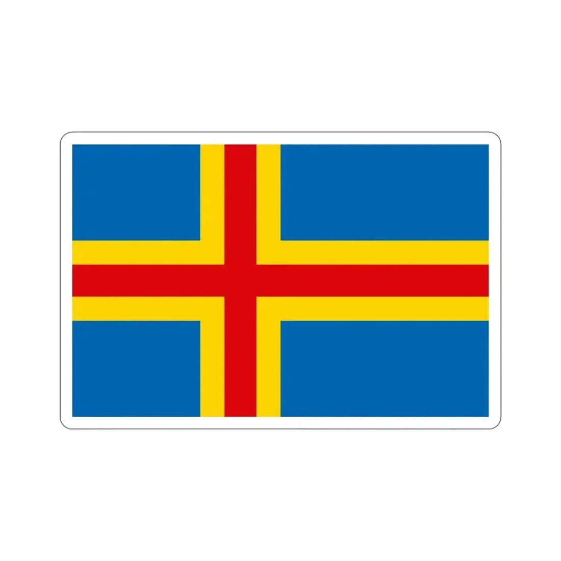 Flag of Åland STICKER Vinyl Die-Cut Decal - The Sticker Space