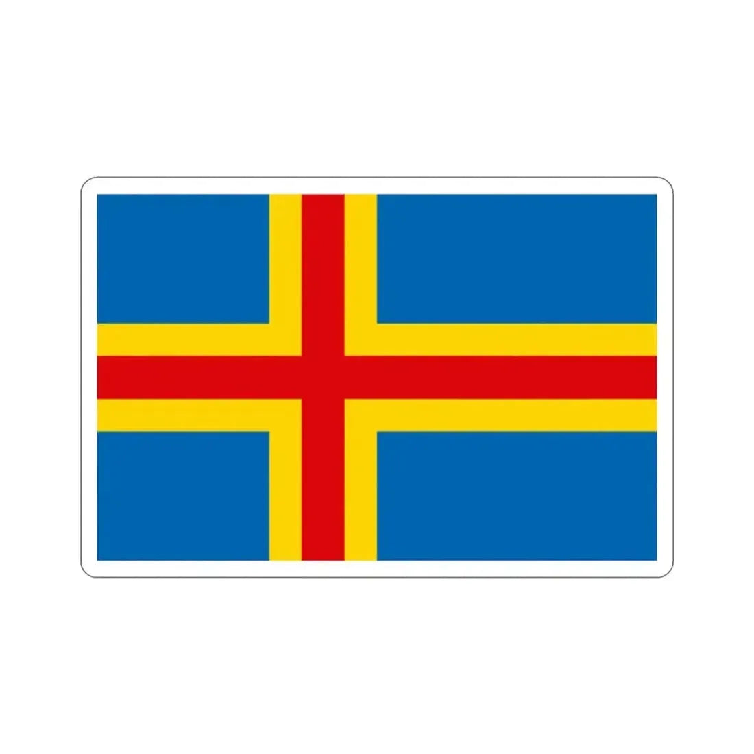 Flag of Åland STICKER Vinyl Die-Cut Decal - The Sticker Space