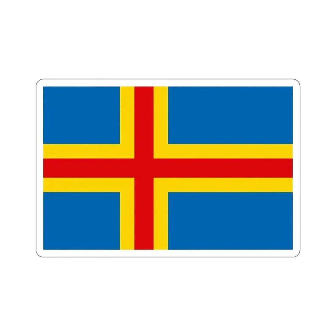 Flag of Åland STICKER Vinyl Die-Cut Decal - The Sticker Space