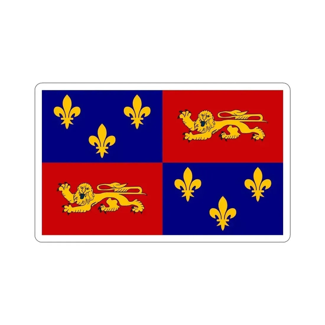 Flag of Landes France STICKER Vinyl Die-Cut Decal 4 Inch - The Sticker Space