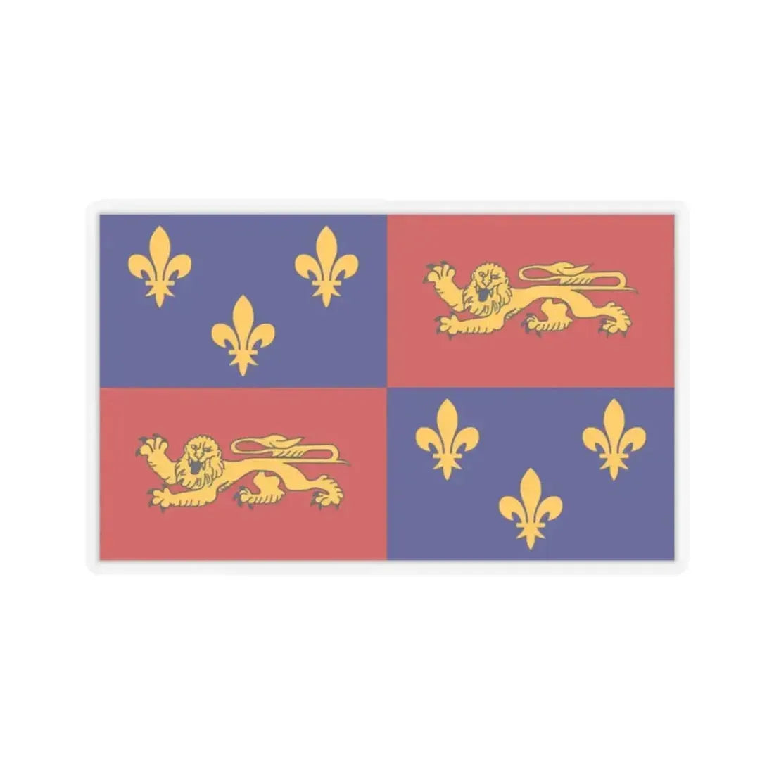 Flag of Landes France - STICKER Vinyl Kiss-Cut Decal 2 Inch Transparent - The Sticker Space