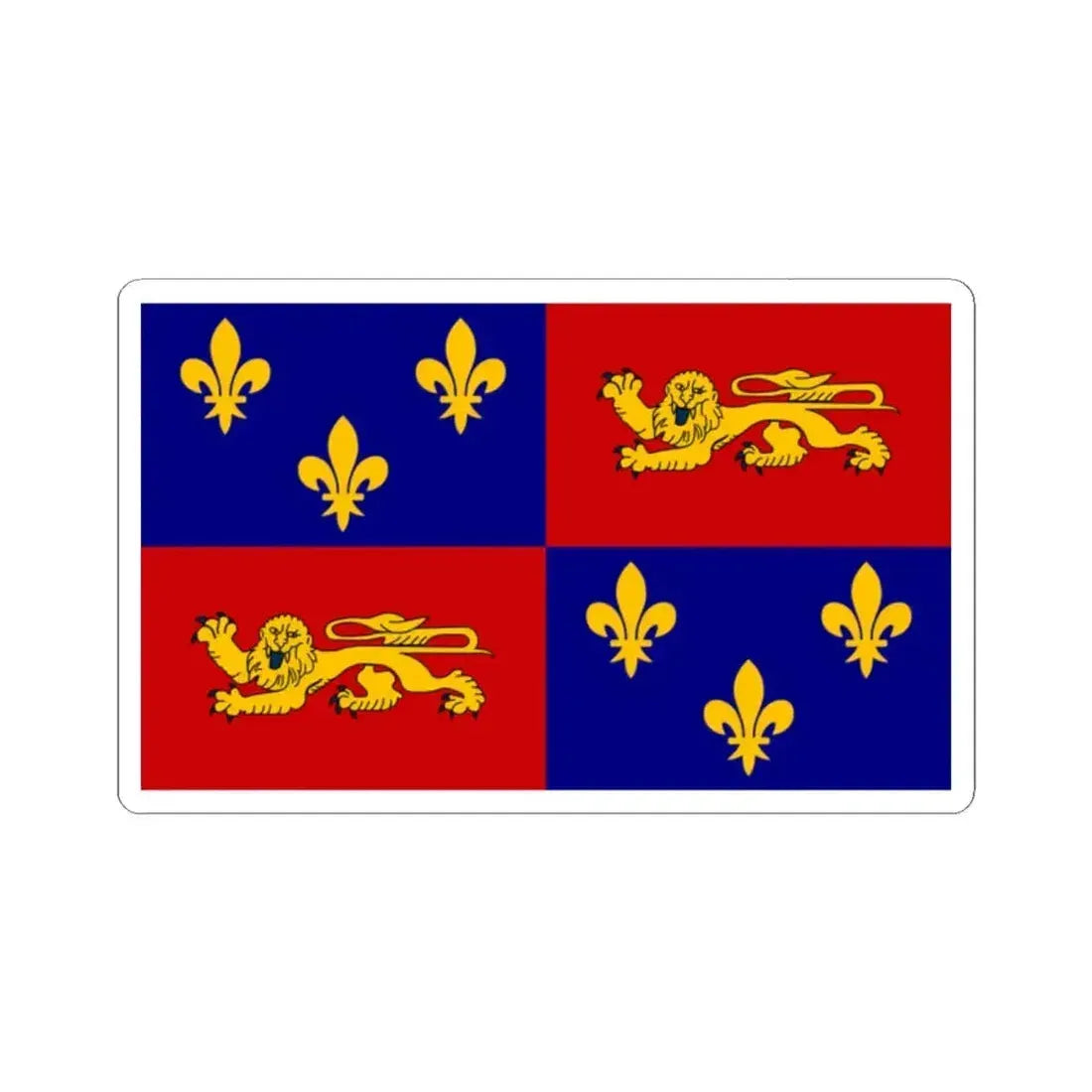 Flag of Landes France - STICKER Vinyl Kiss-Cut Decal 2 Inch White - The Sticker Space