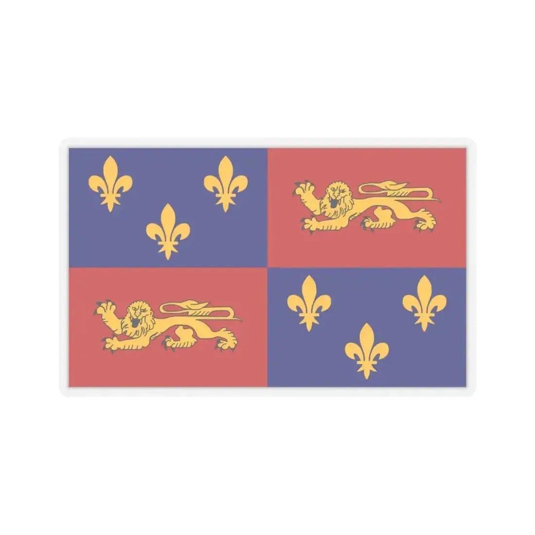 Flag of Landes France - STICKER Vinyl Kiss-Cut Decal 3 Inch Transparent - The Sticker Space