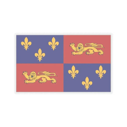 Flag of Landes France - STICKER Vinyl Kiss-Cut Decal 3 Inch Transparent - The Sticker Space