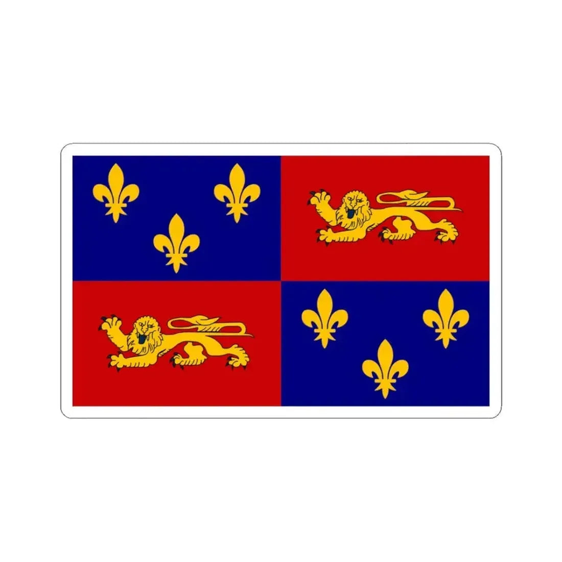 Flag of Landes France - STICKER Vinyl Kiss-Cut Decal 3 Inch White - The Sticker Space