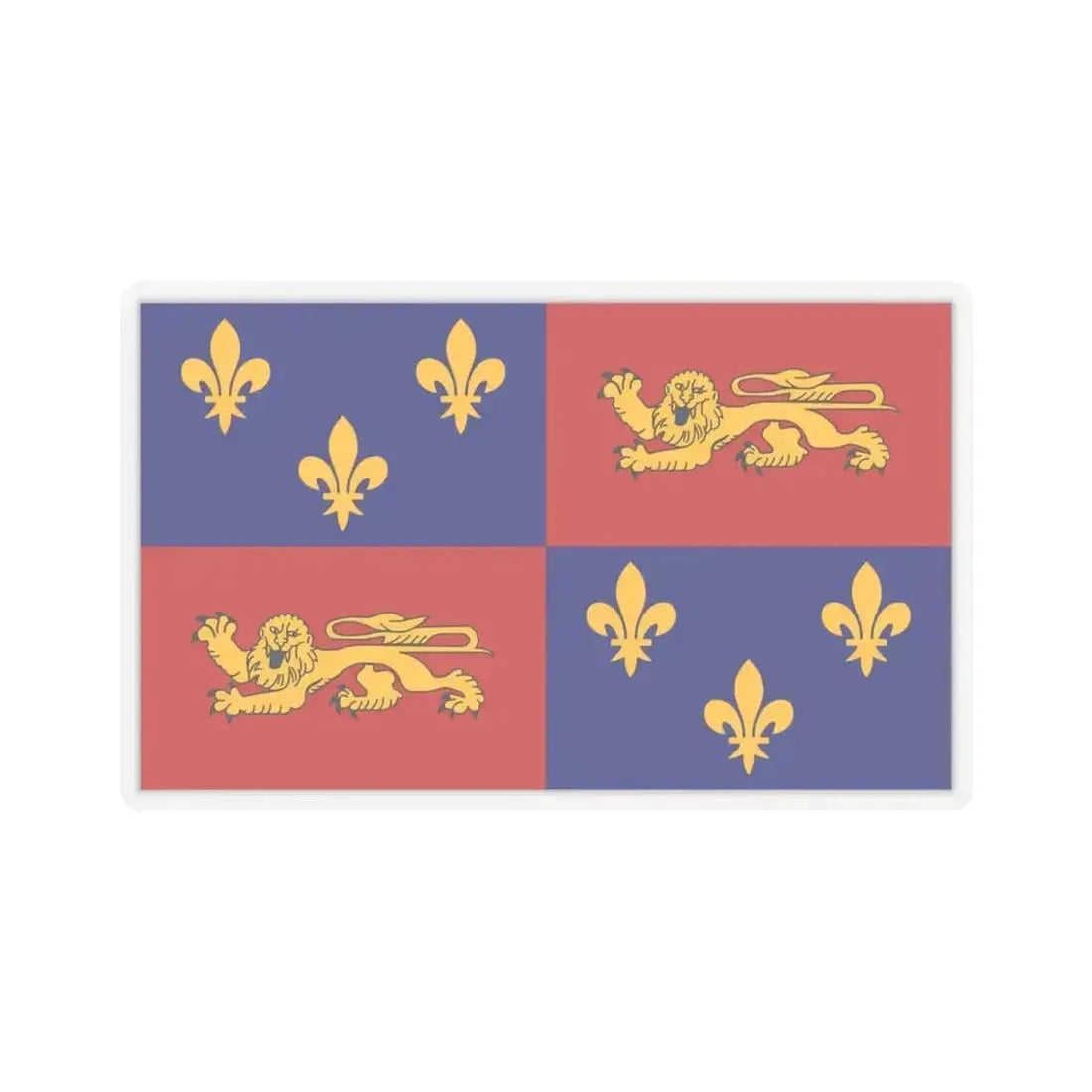 Flag of Landes France - STICKER Vinyl Kiss-Cut Decal 4 Inch Transparent - The Sticker Space