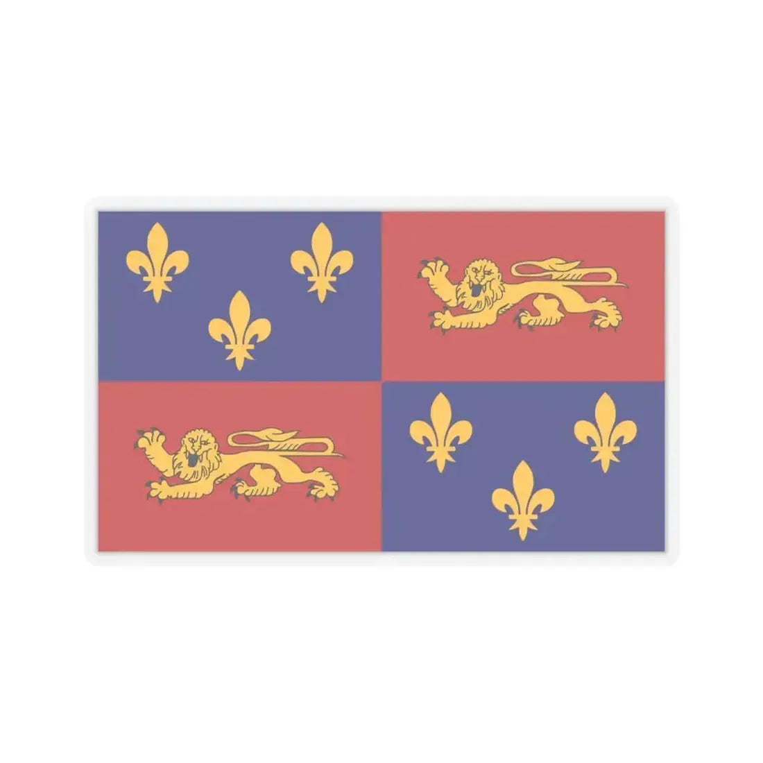 Flag of Landes France - STICKER Vinyl Kiss-Cut Decal 6 Inch Transparent - The Sticker Space