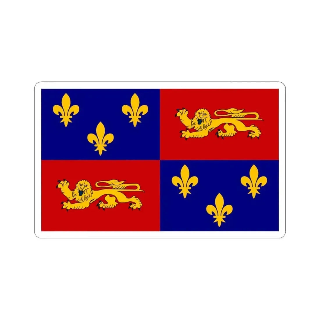 Flag of Landes France - STICKER Vinyl Kiss-Cut Decal 6 Inch White - The Sticker Space