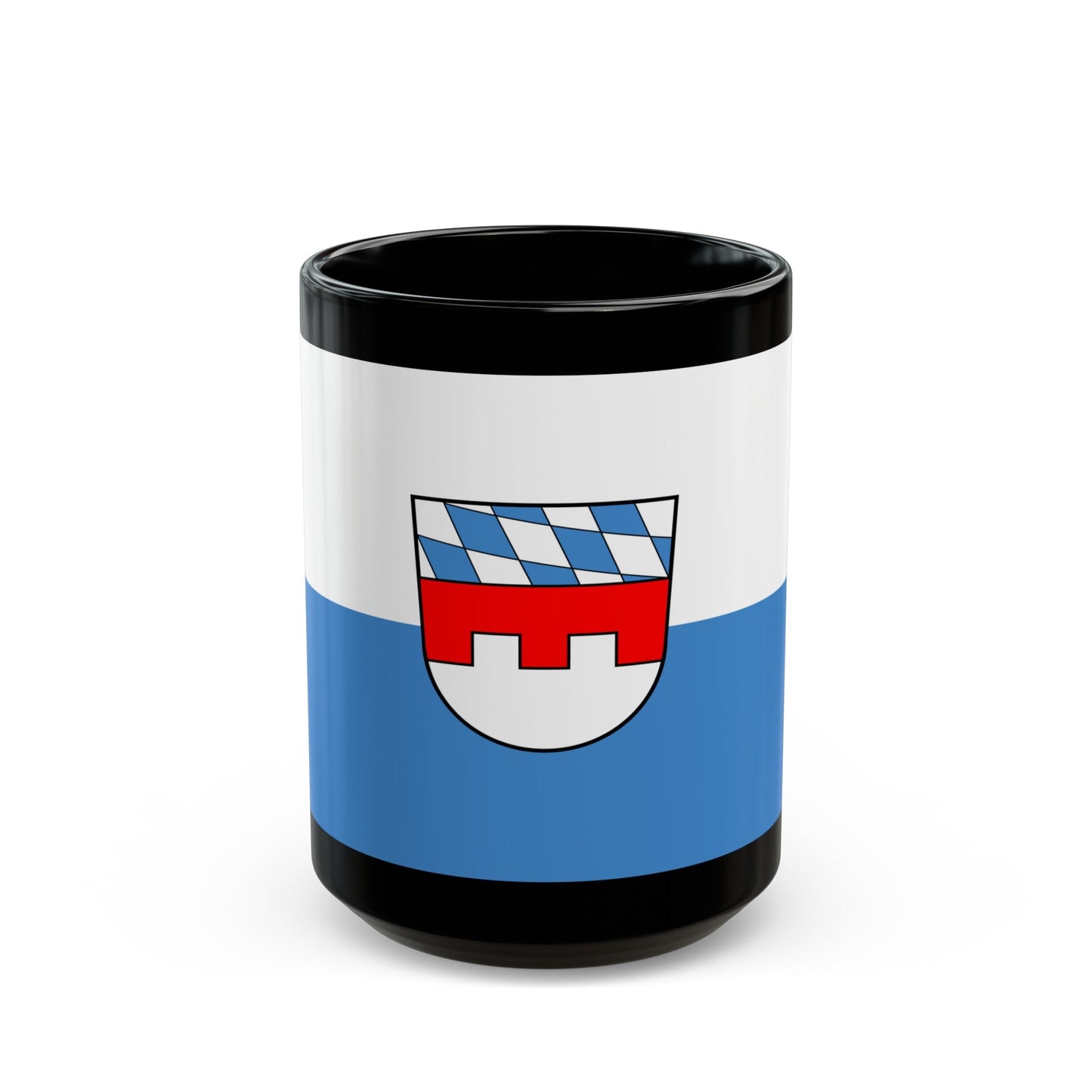 Flag of Landshut 2 Germany - Black Coffee Mug-15oz-The Sticker Space