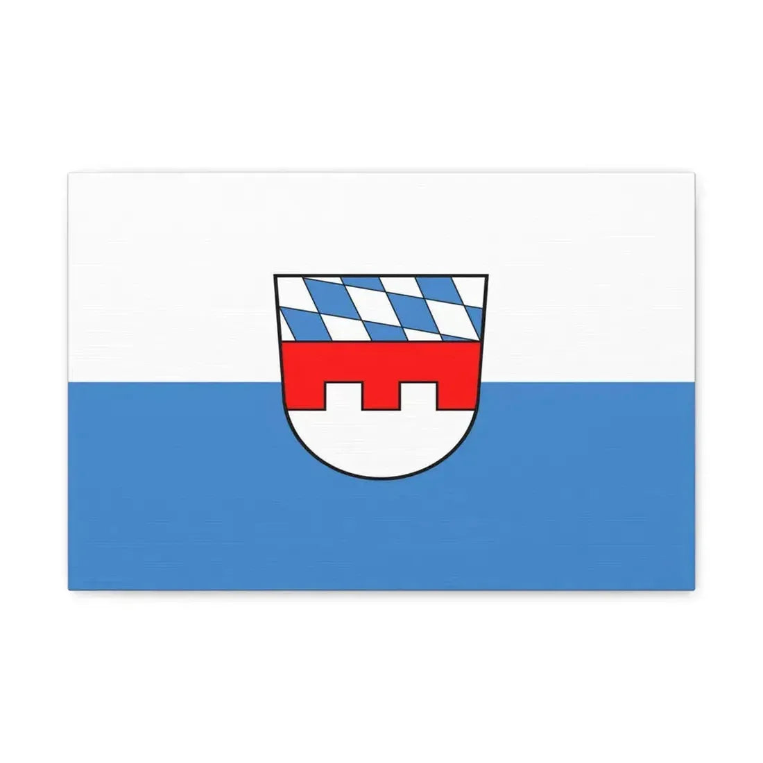 Flag of Landshut 2 Germany - Canvas Wall Art 18″ x 12″ 1.25" - The Sticker Space