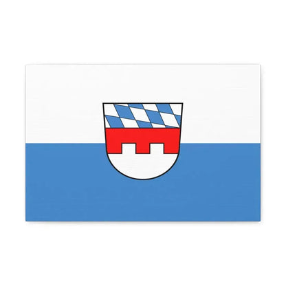 Flag of Landshut 2 Germany - Canvas Wall Art 18″ x 12″ 1.25" - The Sticker Space