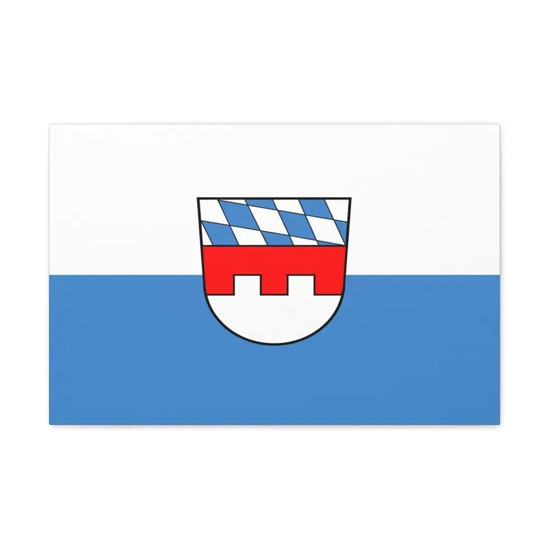 Flag of Landshut 2 Germany - Canvas Wall Art 24″ x 16″ 1.25" - The Sticker Space