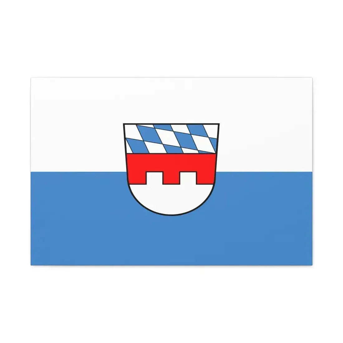 Flag of Landshut 2 Germany - Canvas Wall Art 30" x 20" 1.25" - The Sticker Space