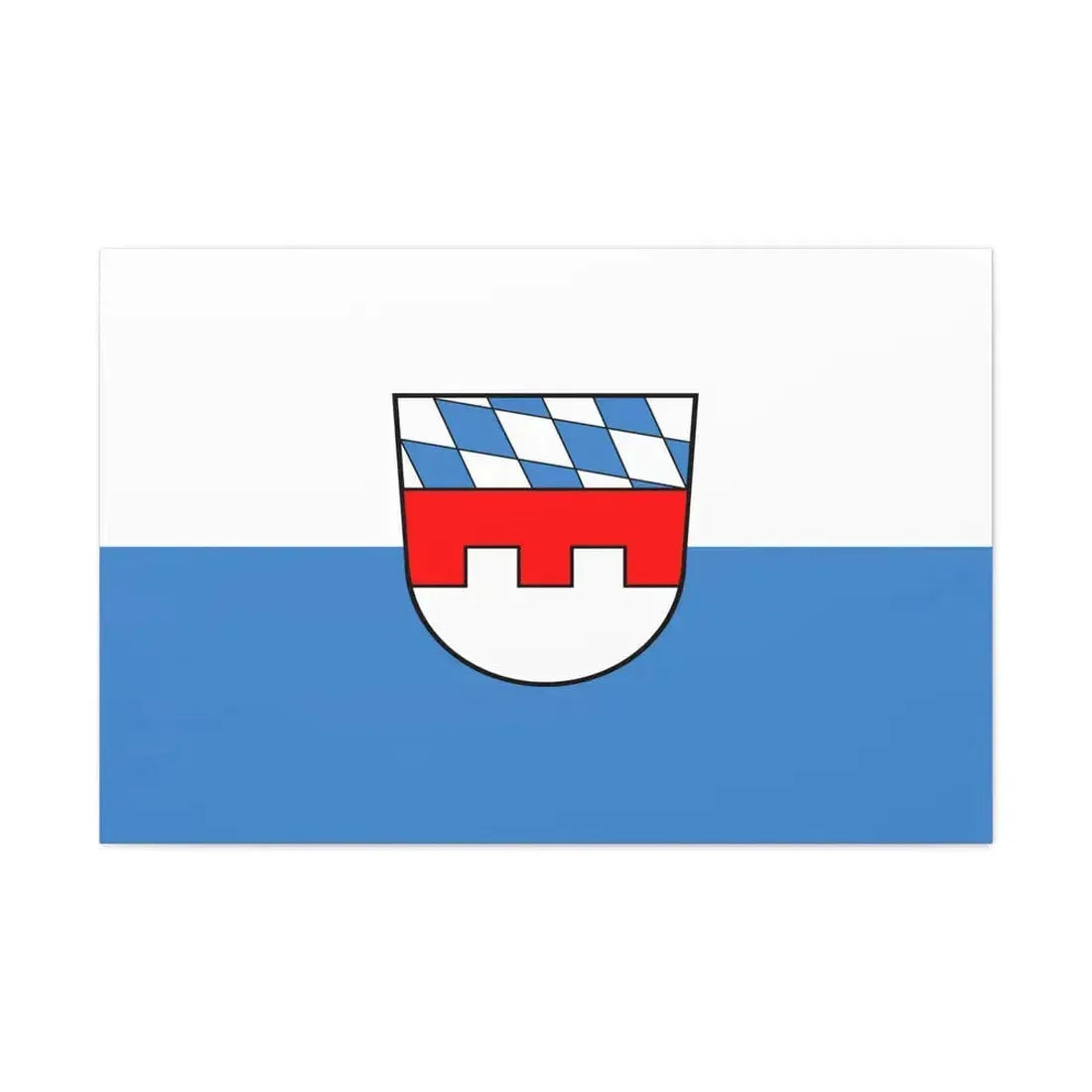 Flag of Landshut 2 Germany - Canvas Wall Art 36" x 24" 1.25" - The Sticker Space