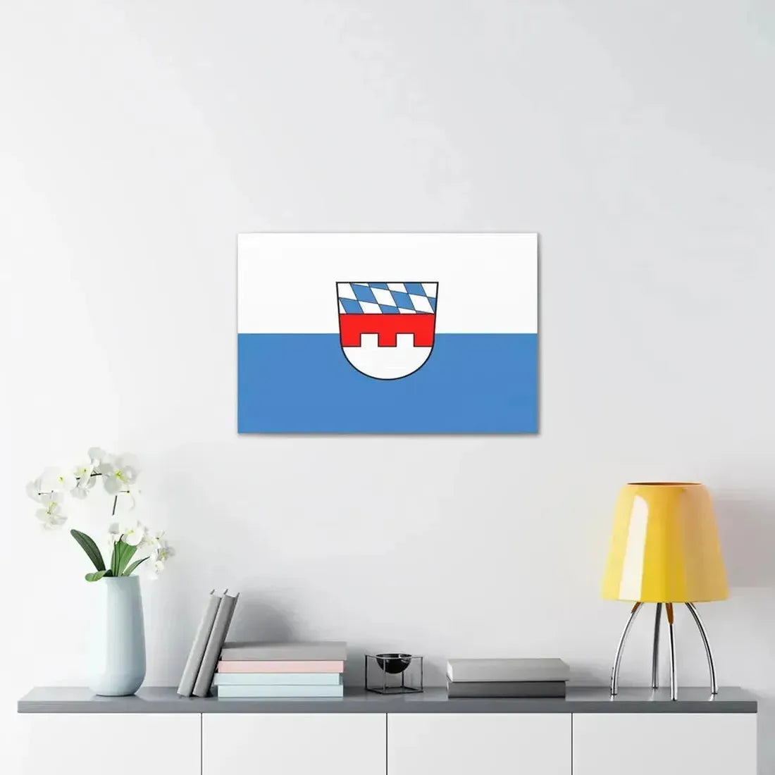 Flag of Landshut 2 Germany - Canvas Wall Art - The Sticker Space