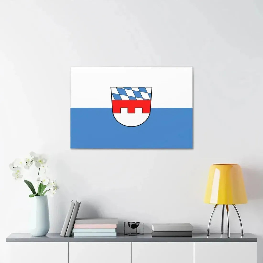 Flag of Landshut 2 Germany - Canvas Wall Art - The Sticker Space