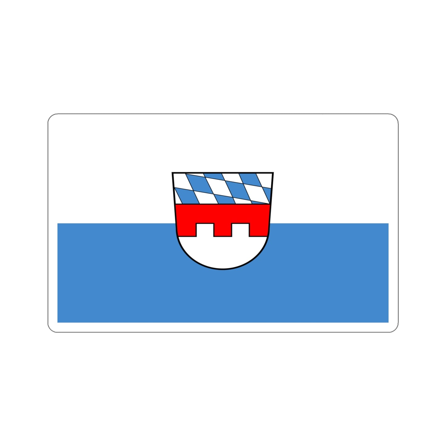 Flag of Landshut 2 Germany STICKER Vinyl Die-Cut Decal-5 Inch-The Sticker Space