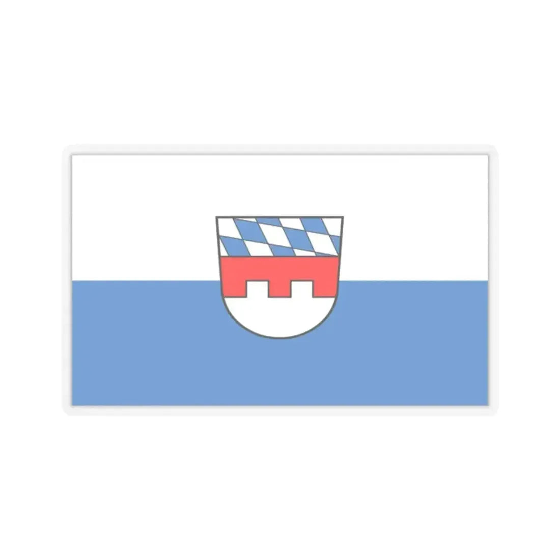 Flag of Landshut 2 Germany - STICKER Vinyl Kiss-Cut Decal 2 Inch Transparent - The Sticker Space