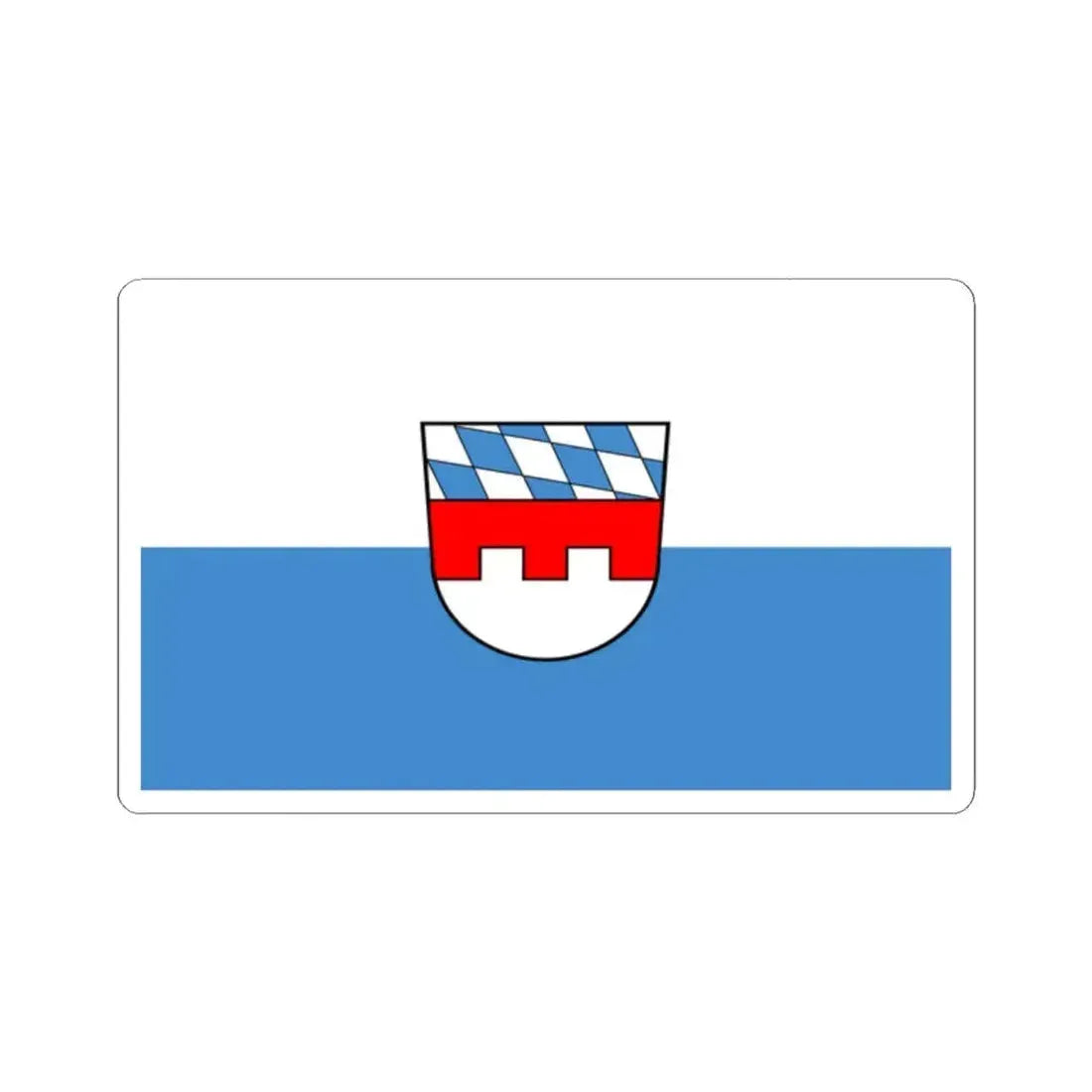 Flag of Landshut 2 Germany - STICKER Vinyl Kiss-Cut Decal 2 Inch White - The Sticker Space