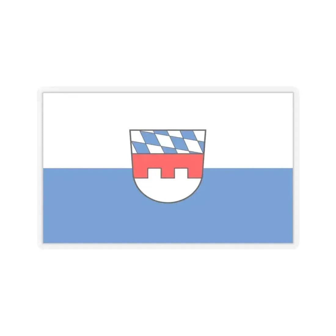 Flag of Landshut 2 Germany - STICKER Vinyl Kiss-Cut Decal 3 Inch Transparent - The Sticker Space