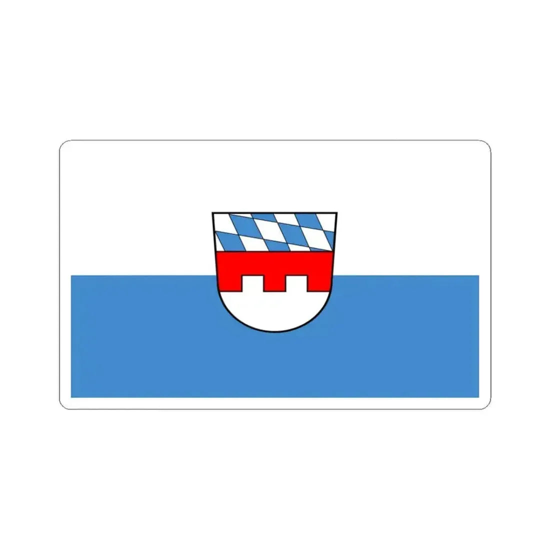 Flag of Landshut 2 Germany - STICKER Vinyl Kiss-Cut Decal 3 Inch White - The Sticker Space