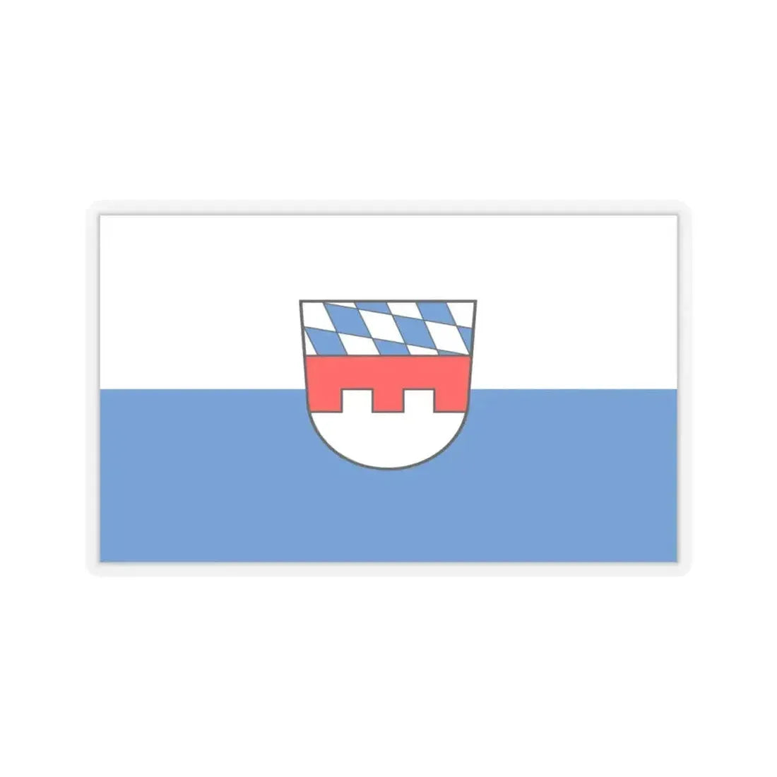 Flag of Landshut 2 Germany - STICKER Vinyl Kiss-Cut Decal 4 Inch Transparent - The Sticker Space
