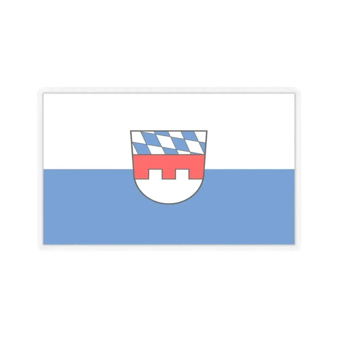 Flag of Landshut 2 Germany - STICKER Vinyl Kiss-Cut Decal 6 Inch Transparent - The Sticker Space