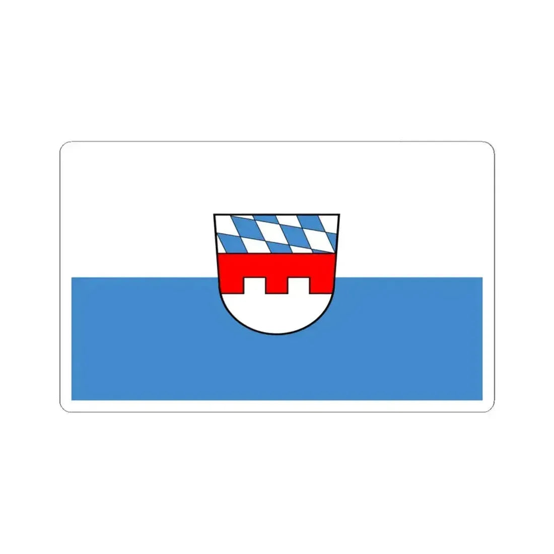 Flag of Landshut 2 Germany - STICKER Vinyl Kiss-Cut Decal 6 Inch White - The Sticker Space