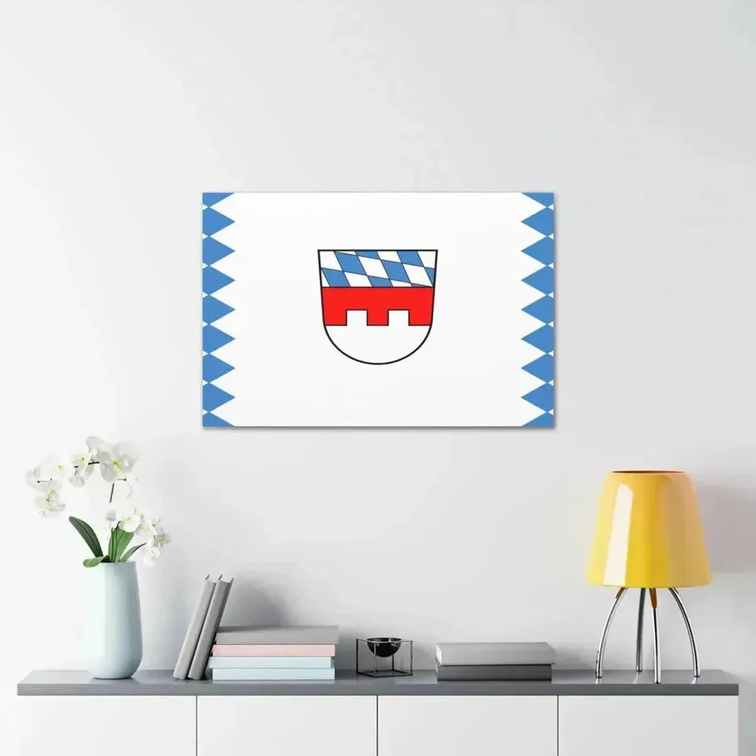 Flag of Landshut Germany - Canvas Wall Art - The Sticker Space