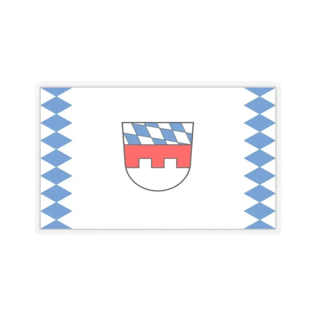 Flag of Landshut Germany - STICKER Vinyl Kiss-Cut Decal 2 Inch Transparent - The Sticker Space