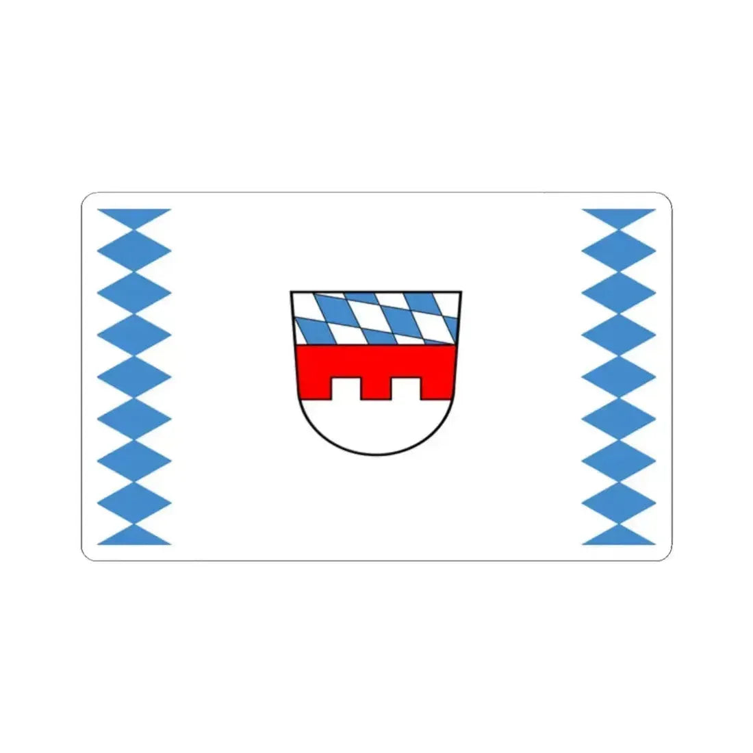 Flag of Landshut Germany - STICKER Vinyl Kiss-Cut Decal 2 Inch White - The Sticker Space