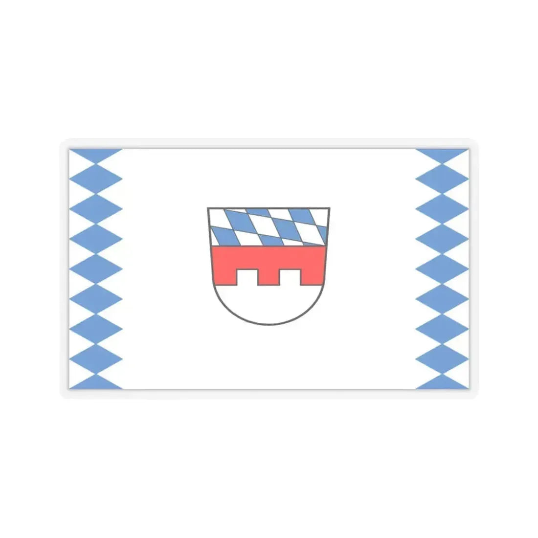 Flag of Landshut Germany - STICKER Vinyl Kiss-Cut Decal 3 Inch Transparent - The Sticker Space