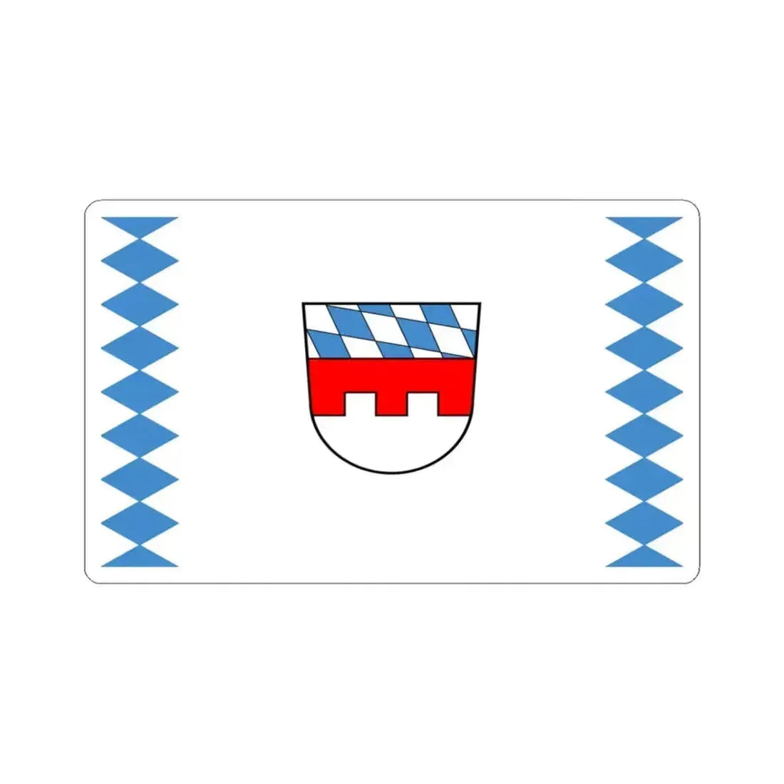 Flag of Landshut Germany - STICKER Vinyl Kiss-Cut Decal 3 Inch White - The Sticker Space