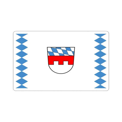 Flag of Landshut Germany - STICKER Vinyl Kiss-Cut Decal 3 Inch White - The Sticker Space