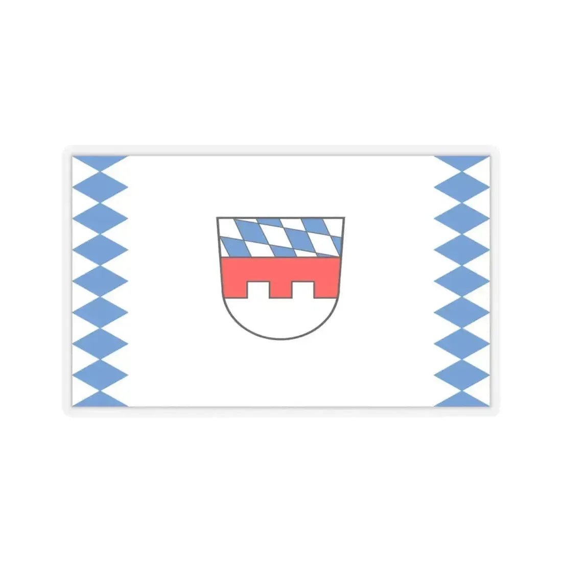Flag of Landshut Germany - STICKER Vinyl Kiss-Cut Decal 4 Inch Transparent - The Sticker Space
