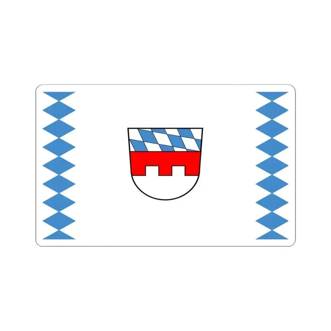 Flag of Landshut Germany - STICKER Vinyl Kiss-Cut Decal 4 Inch White - The Sticker Space
