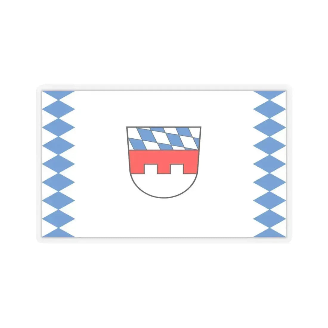 Flag of Landshut Germany - STICKER Vinyl Kiss-Cut Decal 6 Inch Transparent - The Sticker Space