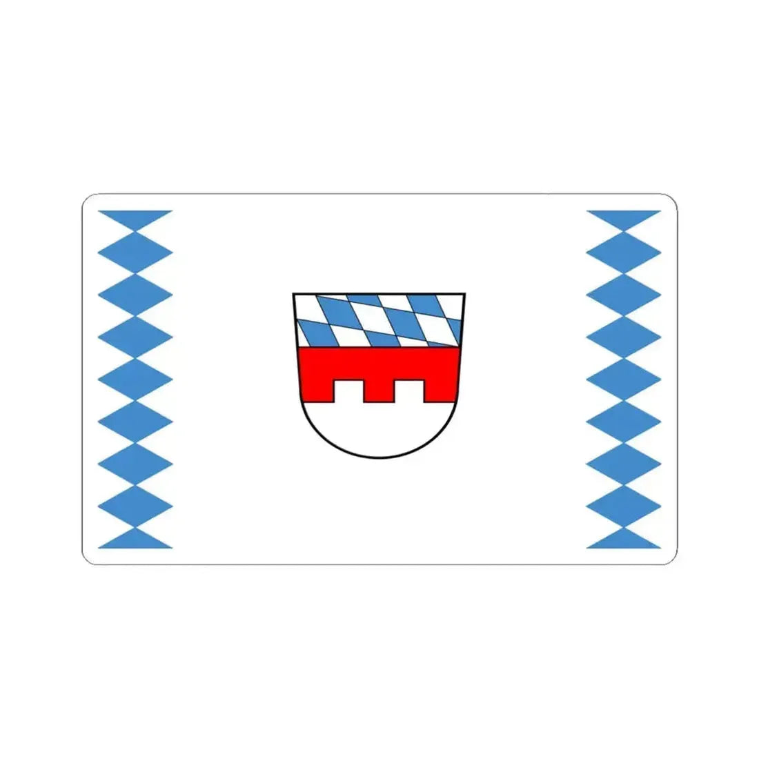 Flag of Landshut Germany - STICKER Vinyl Kiss-Cut Decal 6 Inch White - The Sticker Space