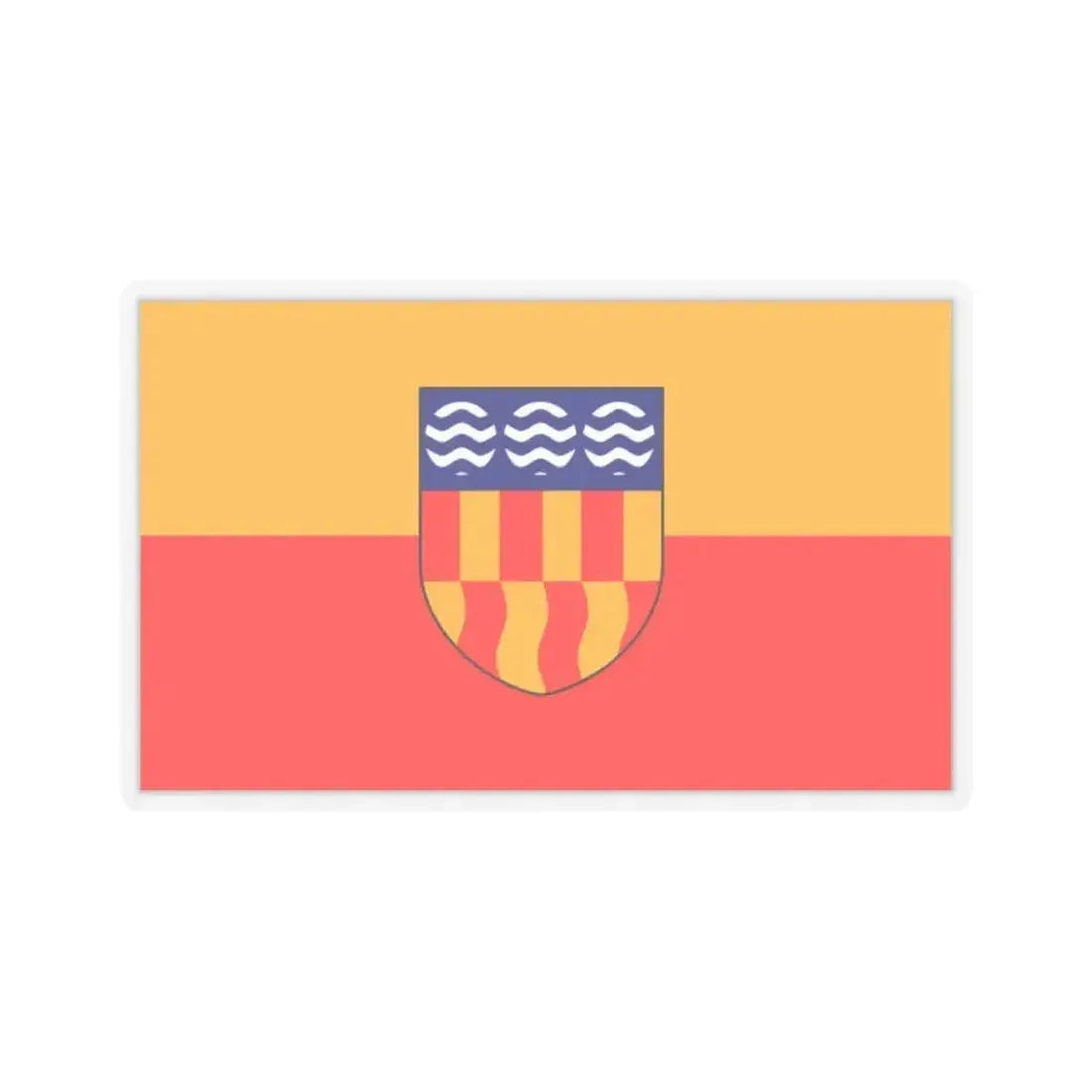 Flag of Langford BC Canada - STICKER Vinyl Kiss-Cut Decal 2 Inch Transparent - The Sticker Space