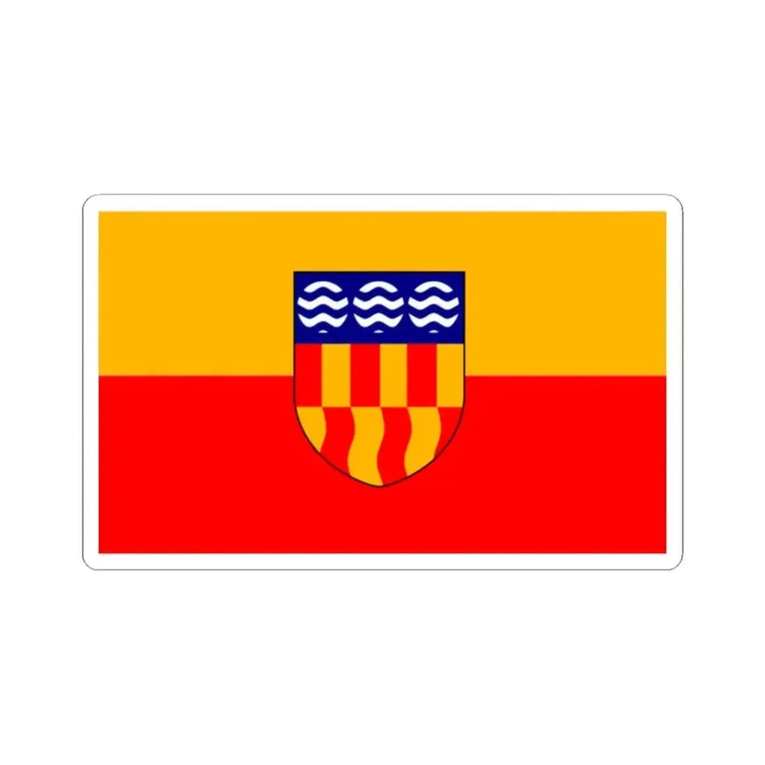 Flag of Langford BC Canada - STICKER Vinyl Kiss-Cut Decal 2 Inch White - The Sticker Space